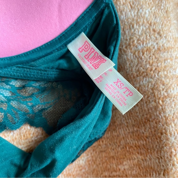 Pink VS Forest Green Lace Push Up - Picture 6 of 6